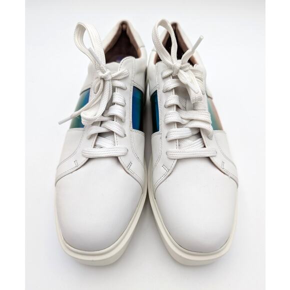 Linea Paolo Karis Mixed Media Platform Sneakers Women's White Size US9.5M EU40 - Picture 2 of 12